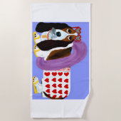 Basset Hound-redder Strandlaken (Voorkant)