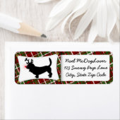 Basset Hound Rendier Kerstmis Etiket (Insitu)