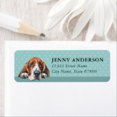 Basset Hound Retouradres Label (Insitu)