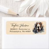Basset Hound Retouradreslabel Etiket (Insitu)