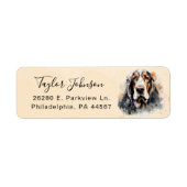 Basset Hound Retouradreslabel Etiket (Voorkant)