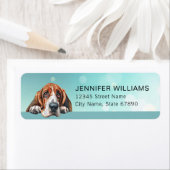 Basset Hound Retouradreslabel Etiket (Insitu)