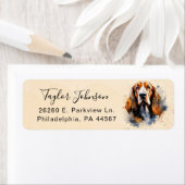 Basset Hound Retouradreslabel Etiket (Insitu)