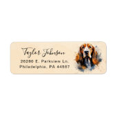 Basset Hound Retouradreslabel Etiket (Voorkant)