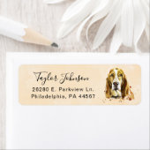 Basset Hound Retouradreslabel Etiket (Insitu)