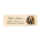 Basset Hound Return Address Label (Voorkant)