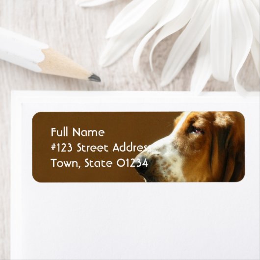 Basset Hound Return Address Label (Insitu)