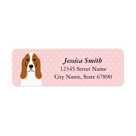 Basset Hound Return Address Label (Voorkant)