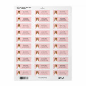 Basset Hound Return Address Label (Full Sheet)