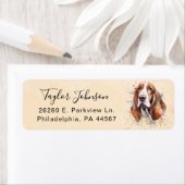 Basset Hound Return Address Label (Insitu)
