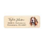 Basset Hound Return Address Label (Voorkant)