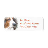 Basset Hound Return Address Label (Voorkant)