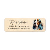 Basset Hound Return Address Label (Voorkant)