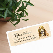 Basset Hound Return Address Label