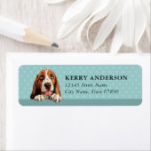 Basset Hound Return Address Label (Insitu)