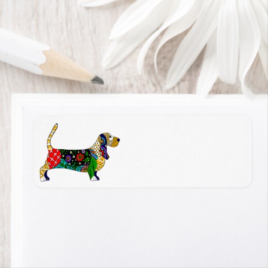 Basset Hound Return Address Label (Insitu)