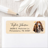 Basset Hound Return Address Label (Insitu)