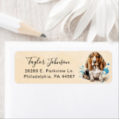 Basset Hound Return Address Label (Insitu)