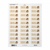 Basset Hound Return Address Label (Full Sheet)
