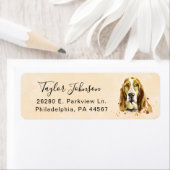 Basset Hound Return Address Label (Insitu)