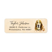 Basset Hound Return Address Label (Voorkant)