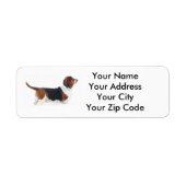 Basset Hound Return Address Label (Voorkant)