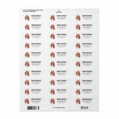 Basset Hound Return Address Labels (Full Sheet)