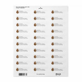Basset Hound Return Address Labels (Full Sheet)