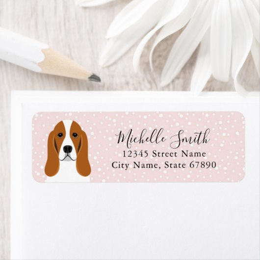 Basset Hound Return Address Labels (Insitu)