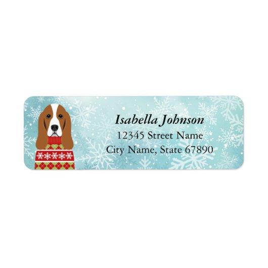 Basset Hound Return Address Labels (Voorkant)