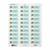 Basset Hound Return Address Labels (Full Sheet)