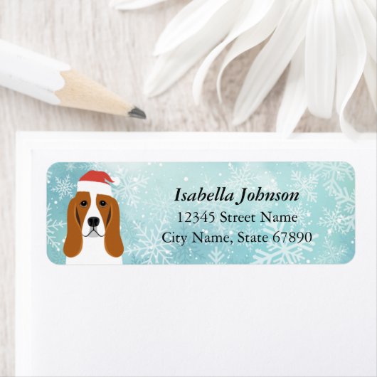 Basset Hound Return Address Labels (Insitu)