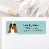 Basset Hound Return Address Labels (Insitu)