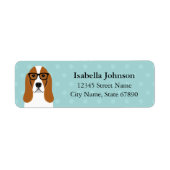 Basset Hound Return Address Labels (Voorkant)
