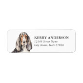 Basset Hound Return Address Labels (Voorkant)