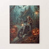 Basset Hound Riding Motorfiets Halloween Eng Legpuzzel (Verticaal)