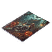 Basset Hound Riding Motorfiets Halloween Eng Notitieboek (Linkerzijde)