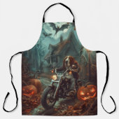 Basset Hound Riding Motorfiets Halloween Eng Schort (Voorkant)