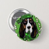 Basset Hound Ronde Button 5,7 Cm (Voorkant /achterkant)