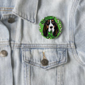 Basset Hound Ronde Button 5,7 Cm (In situ)