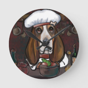 BASSET HOUND RONDE KLOK