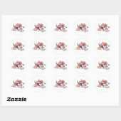 Basset Hound Ronde Sticker (Vel)