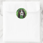 Basset Hound Ronde Sticker (Tas)