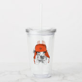 Basset Hound | Rood Ushanka-Pet Acryl Drinkbeker (Voorkant)