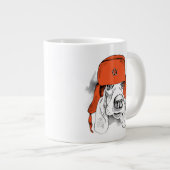 Basset Hound | Rood Ushanka-Pet Grote Koffiekop (Voorkant rechts)
