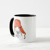Basset Hound | Rood Ushanka-Pet Mok (Voorkant links)