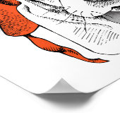 Basset Hound | Rood Ushanka-Pet Poster (Hoek)