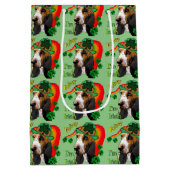 Basset Hound Saint Patricks Day Medium Cadeauzakje (Achterkant)