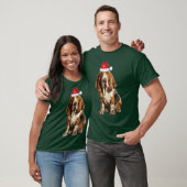 Basset Hound Santa Dog Schattige en Grappig Kerstf T-shirt (Unisex)