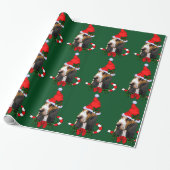 Basset Hound Santa Hat Kerstmis Cadeaupapier (Uitgerold)